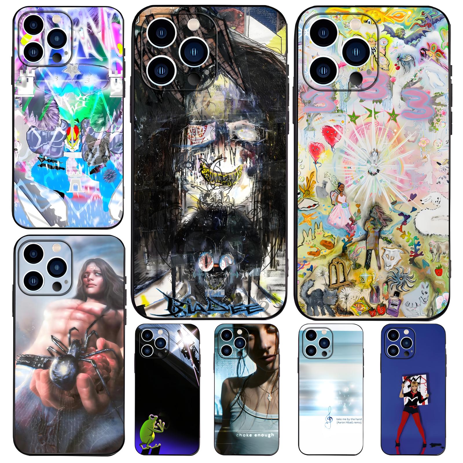 Phone Cases Iphone 13 - เคสโทรศัพท์ลายอัลบั้มเพลง B-Bladee 333 สำหรับ iPhone17 16