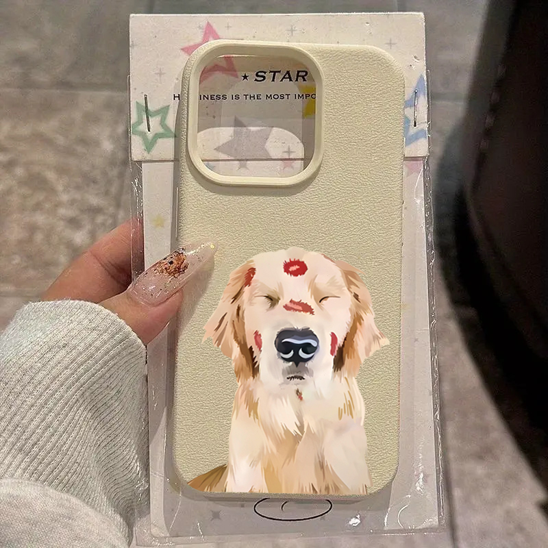 Phone Cases Galaxy A16 5G - เคสโทรศัพท์ลายพิมพ์ปากสีแดงน่ารักสำหรับสุนัขพันธุ์โกลเด้นรีทรีฟเวอร์ สำหรับ Samsung Galaxy A16 A15