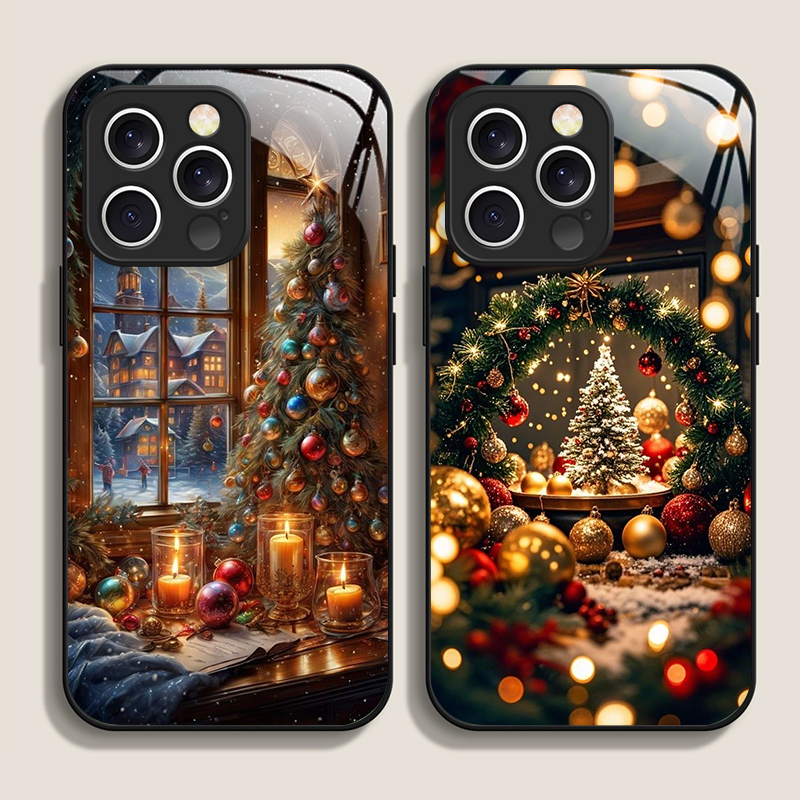 Phone Cases Xr Iphone - เคสโทรศัพท์ลายต้นคริสต์มาส ของขวัญ ทิวทัศน์เมืองหิมะ สำหรับ iPhone 17